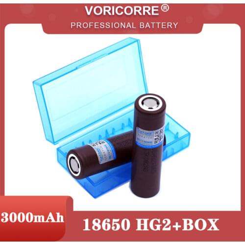 VariCore New Original HG2 18650 3000mAh battery 18650HG2 3.6V discharge 20A, dedicated Power battery + Storage box