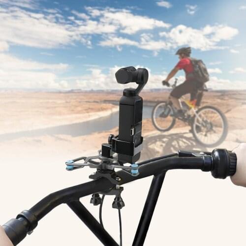 Bicycle fixed holder shock absorbing bracket clip For dji osmo Pocket Handheld gimbal camera Accessories
