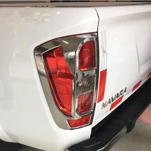 High quality 2pcs/lot tail light cover rear lamp case trim For Nissan Navara Np300 D23 2014~2019 accessorie