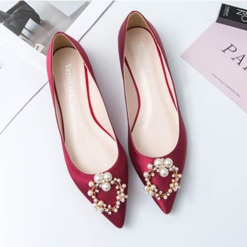 34-43 large size customize ladies wedding shoes pointy toe shallow flats casual loafers outside soft cozy lazy ballet flat shoes