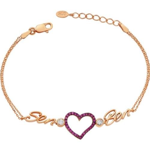 Silverlina Sterling Silver Heart I Women 'S Bracelet
