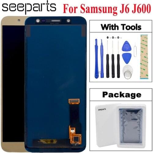 5.6inch TFT For Samsung Galaxy J6 2018 J600 J600F J600Y LCD screen Display and touch Glass pannel Assembly Can adjust brightness