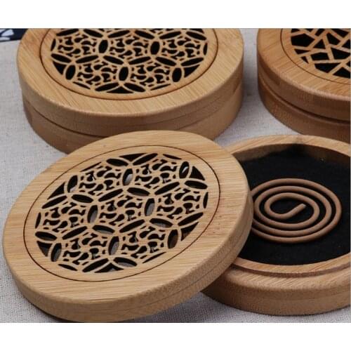 100pcs Bamboo Incense Burner for incense Coil and 7 Box oudh Incense Coil Free Shipping