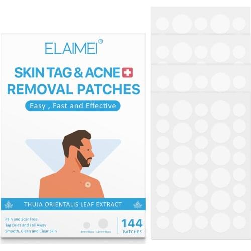 144Pcs Skin Tag Remover Patch Ance Pimple Patch Reatment Hydrocolloid Patch Protecting Skin Patch Care