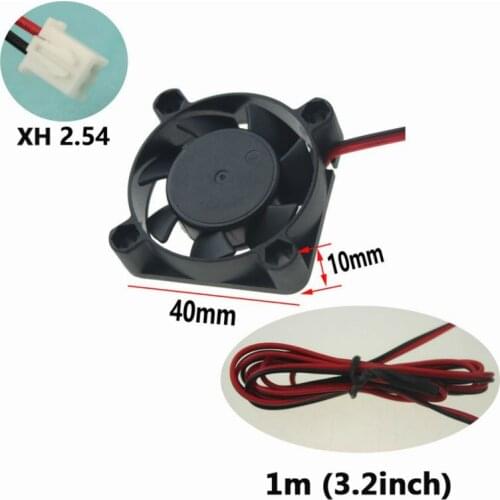 2pcs Gdstime 40mm x 10mm Small Fan 12V DC Brushless Fan 3D Printer Cooler Cooling Fan 40x40x10mm 100cm Cable Length 4010