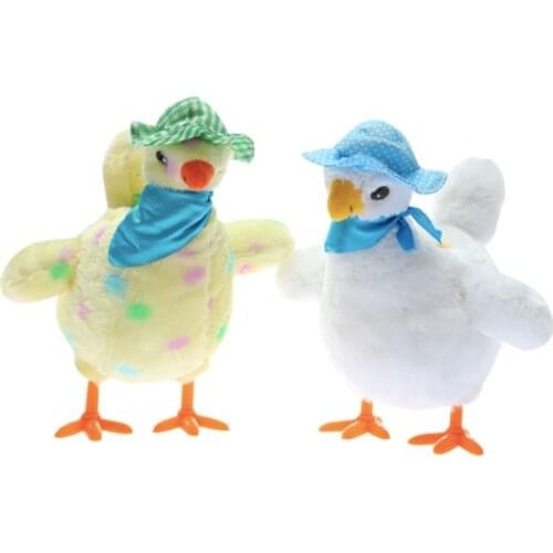25cm Electronic Toys Funny Animal Stuffed Doll Chicken Hens will Lay Eggs Crazy Singing & Dancing Gifts for Children