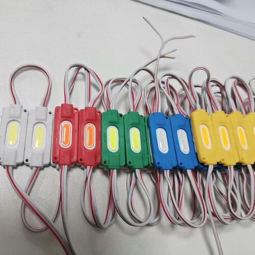 40PCS 0.72W DC12V IP65 UL Listed White-6500K Yellow Blue Green Red Waterproof Injection COB LED Module Advertising Sign