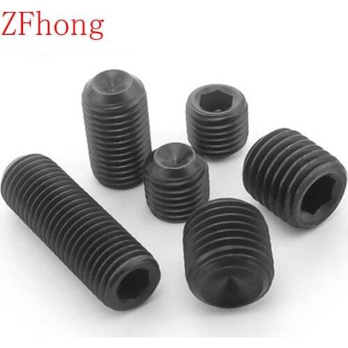 50-100PCS DIN916 grade 12.9 M2 M2.5 M3 M4 M5 M6 allen head hex socket set screw grub screw