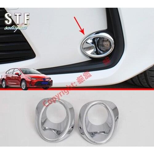 ABS Chrome Front Fog Light Lamp Cover Trim Molding Bezel Garnish For Toyota Corolla E210 Sedan 2019 2020