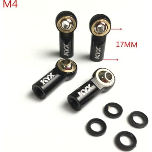 Aluminum M4 ball ends rc rod ends for CC01 D90 SCX10 II 90046 4PCS /SET