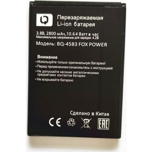 AZK BQ-4583 2800mAh Battery For BQ BQS 4583 Fox Power Mobile Phone In Stock Latest Production High Quality Battery