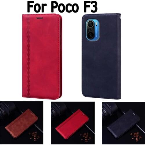Phone Case For Poco F3 Cover Flip Stand Wallet Leather Book Funda On Xiaomi Poko F3 Case Magnetic Card Shell Etui Hoesje Bag