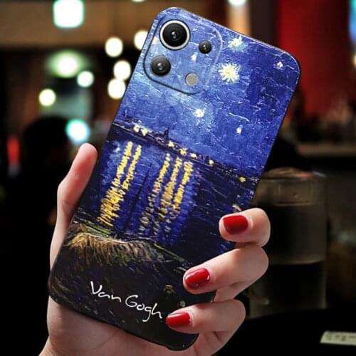 Back Cover For Xiaomi Mi 11 Lite Case Mi11 Ultra 11ultra Mi8 Mi9 9t 10t Pro Coque 3d Emboss Art Starry Night TPU SmartPhone Bag