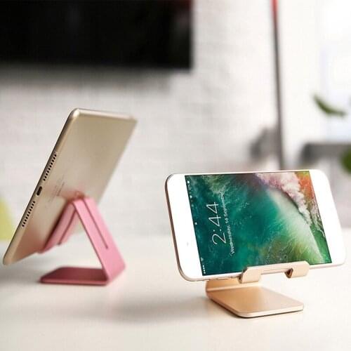 Mobile phone desktop bracket lazy double folding portable iPad tablet aluminum alloy is a live support frame phone holder