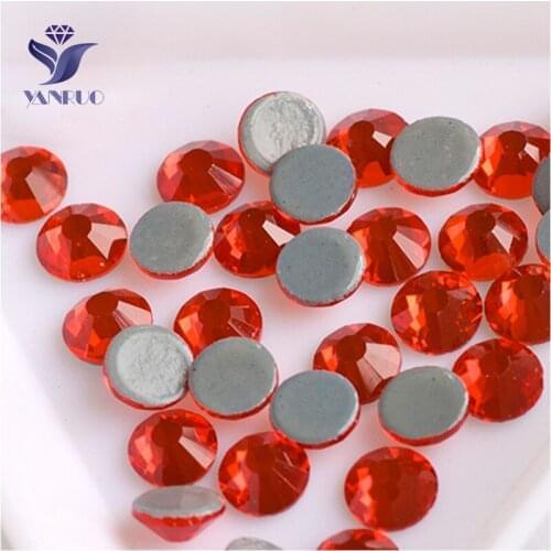 YANRUO 2058HF SS20 Hyacinth 1440Pcs Glass Strass Flat Back Stones And Crystals Hot Fix Rhinestones For Shoes Accessories