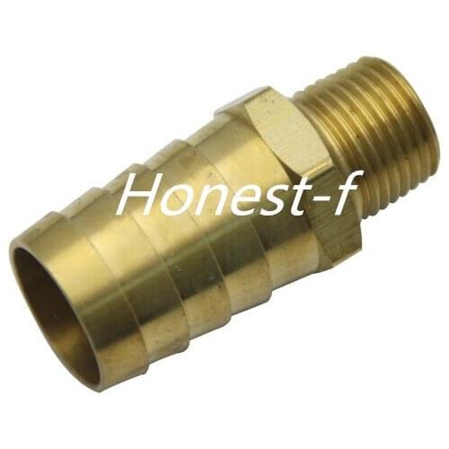 Brass BSP Barbed Fitting Coupler / Connector 1" Male BSPP x 3/4"(19mm)Hose Barb Fuel Gas