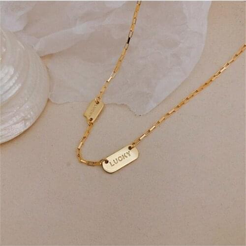 Miuoxion Retro Lucky Small Card Necklace Fashion Personality Punk Party Jewelry For Women Feature Nmour Charm Gift All Seasons