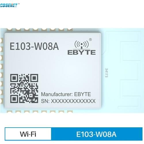 2.4GHz Wi-Fi Serial Port Module CDSENET E103-W08A Dual ARM Core 12dBm TCP HTTP Client MQTT PCB Antenna IoT DIY Transceiver