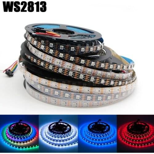 DC 5V WS2813 Led pixel Strip Light Dual Signal Individually Addressable waterproof WS2812B Updated Dual-signal 30/60/144 leds/m