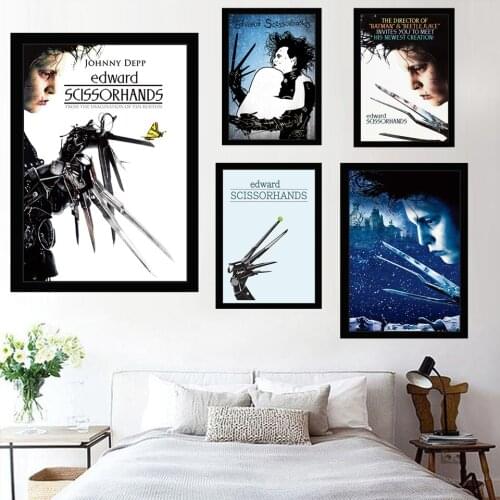 Poster Edward Scissorhand Classic Movie HD Star Wall Artist House Decoration Canvas Painting Art Nordic Bar Barbershop Room