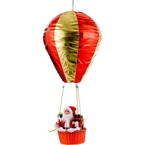 Christmas Santa Claus Hot Air Balloon Decor Christmas Ornaments for Home Shopping Mall Hotel Ceiling Decoration Party Decoration