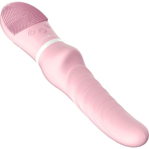Detachable Thrust Vaginal G spot Tongue Dildo Vibrator Oral Nipple Clitoris Stimulator Vibrating Wand Stick Sex Toys For Women