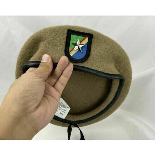 Us Army Ranger Regiment Wool Beret Khaki 1star Brigadier General Rank Hat Military Store