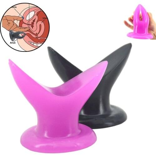 Silicone Huge Anal Open Butt Plug Anal Plug Prostate Massage Erotic Sex Toys for Men Women Adults Masturbator G spot Stimulator