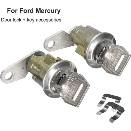 2Pcs Metal Replacement Door Lock Cylinders with 2 Keys for Ford Mercury Truck Car door lock cylinder assembly with 2 key