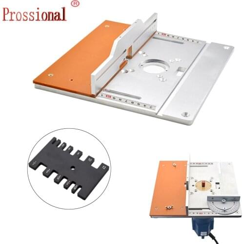 Aluminium Router Table Insert Plate Table For Woodworking Benches Electric Wood Milling Trimming Machine Flip Plate Guide Table