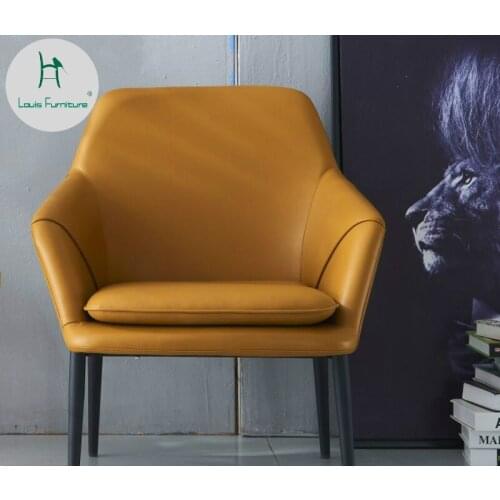 Louis Fashion Living Room Chair Scandinavian Single Designer Sofa Cafe Club Hotel Living Room Bedroom Balcony