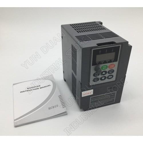 1.5KW 2HP 220V Universal Frequency Converter Single Phase 1PH Input to 3PH output 7A Vector VFD for CNC Router Spindle Motor Fan