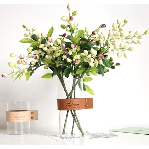 1pcs Olive Fruit Branch Artificial Flowers for New House Home Wedding Festival Decoration Flores Olive Berries Fake Plants