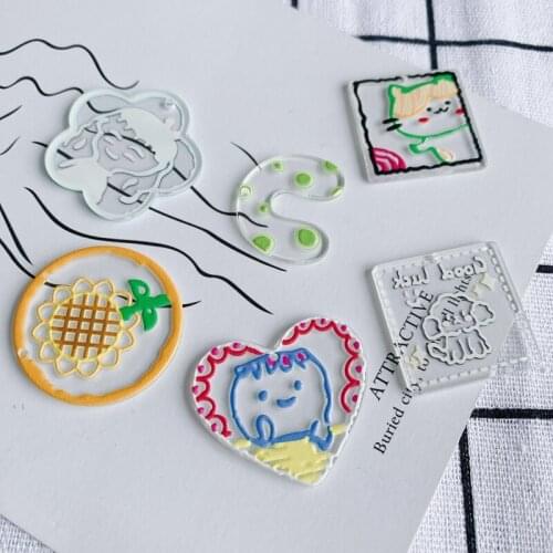 DIY jewelry accessories fresh temperament acrylic hand-painted wind pendant jewelry accessories materials