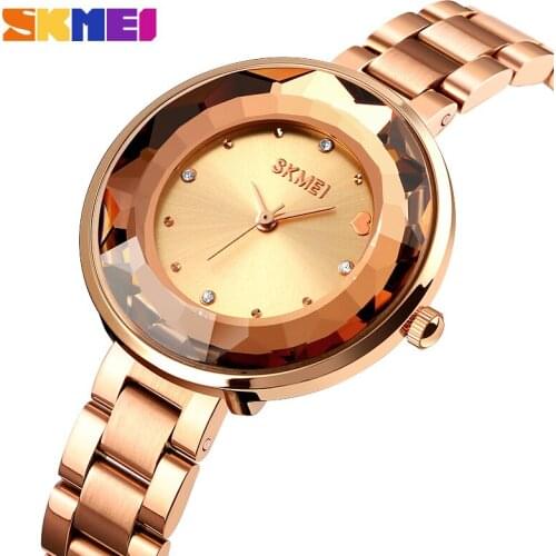 Quartz Womens Watches Fashion Brand SKMEI Wristwatch Simple Design Luxury Dress Bracelet Ladies Watch Girl Dress Wristwatches