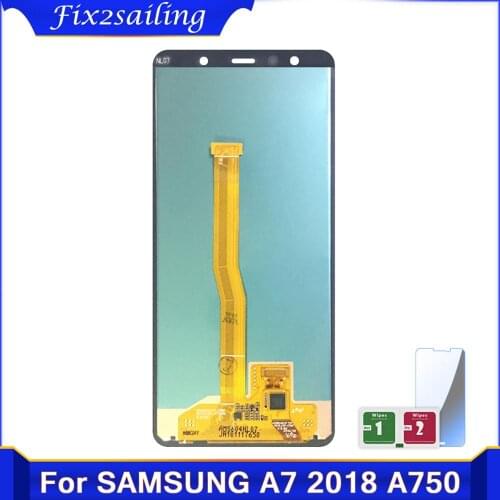 6.0'' Original AMOLED LCD For Samsung Galaxy A7 2018 A750 SM-A750F A750FN A750G LCD Display Touch Screen Assembly Replacement