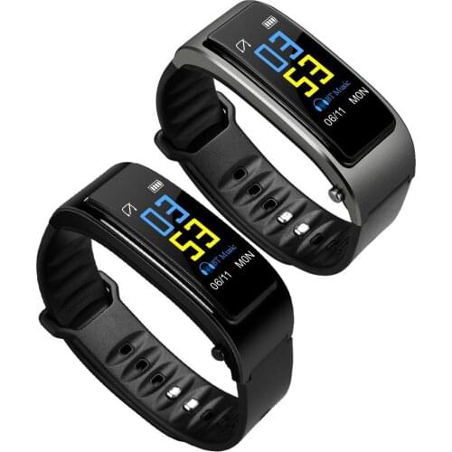 0.96 Smart Bracelet Watch Color Screen Support Step Counter Call Music Play Heart Rate Monitoring Wholesale Purchasing 2 Color