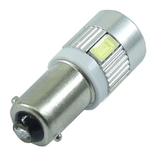 1 PCS white car bulbs BA9S Led reading light T4W automotive Interior Lamp sourse 6smd 5630 DC 12V