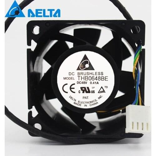 1pcs THB0648BE 6038 60mm 60*60*38mm 48V 0.41A 4 wire PWM server cooling fan