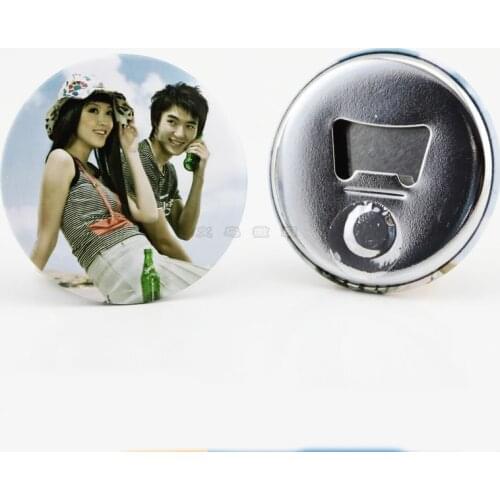 100 sets of magnetic bottle opener badge personalized custom magnetic refrigerator magnet bottle opener badge DIY promotional gi