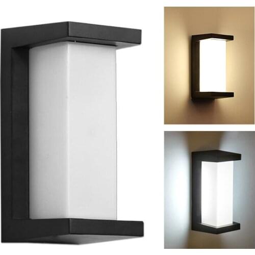 15W LED Wall Light Outdoor IP65 Waterproof Modern Nordic Style Indoor Wall Lamps Living Room Porch Garden Lamp AC90-260V