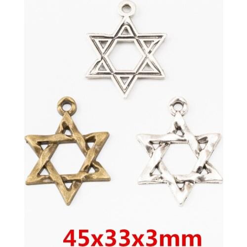 5 pcs Vintage Ancient star zinc alloy charms pendant suitable for DIY Bracelet Necklace metal jewelry accessories 6116