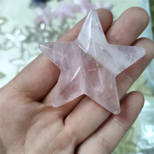 50mm Natural Rose Quartz Tower Crystal Stone Points Star Healing Gemstone For Home Decor