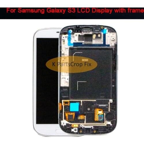 Amoled 4.8''inch LCD for SAMSUNG Galaxy S3 LCD Display GT-i9300 i9300i Touch Screen with Frame Digitizer Replacement i747 i535