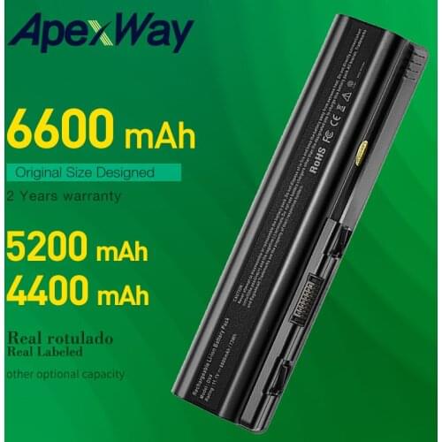 Apexway 6 Cells Laptop Battery For HP Pavilion DV4 DV5 dv6-1100 Series Batteria HSTNN-IB72 HSTNN-LB72 HSTNN-LB73 HSTNN-XB73