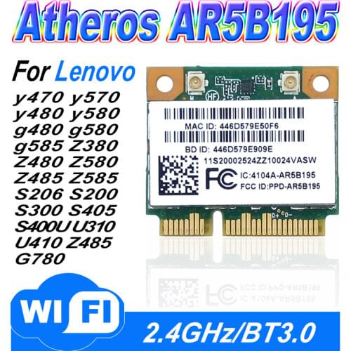 Atheros AR5B195 Wireless Wifi Bluetooth Network Adapter WIFI + BT3.0 Wireless For G480 G580 G585 G780 Y480 Y580 Z480 Z580 S400U