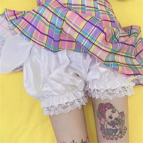 Safety Short Pants Light Proof Underwear Shorts Female Sexy Lace Pumpkin Knickers Women Plus Size Slim Panties Lolita Clothes