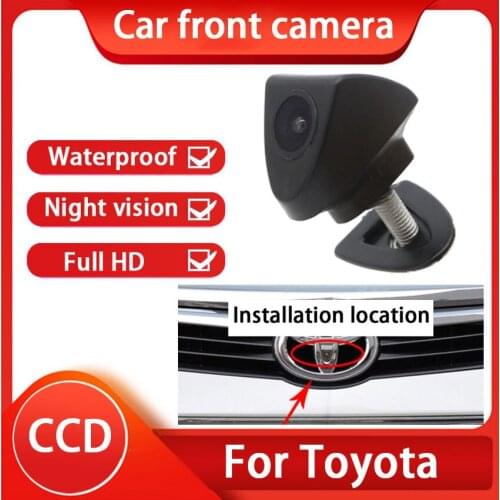 CCD High Quality Car Vehicle Logo Front View Mark Parking System Camera For Toyota 1999 2000 2001 2002 2003 2004 2005 2006~ 2021