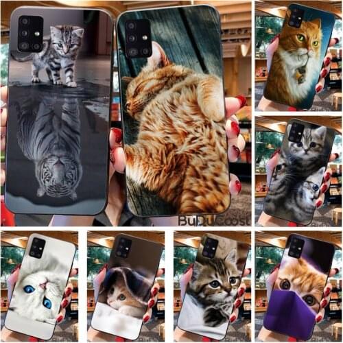 Yinuoda Cute Animal Pet Cat Phone Case For Samsung Galaxy A21S A01 A11 A31 A81 A10 A20E A30 A40 A50 A70 A80 A71 A51