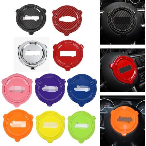 ABS Steering Wheel Center Ring Decoration Cover for Jeep Wrangler JL Gladiator JT 2018+ Interior Car Accessories